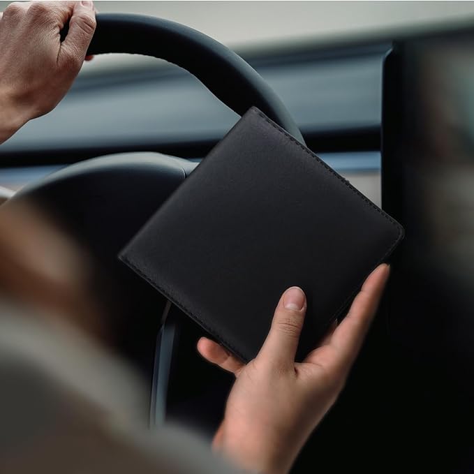 Tri-Color Sports Car Leather Registration and Insurance Holder, Vehicle Glove Box Car Organizer, with Magnetic Shut for Cards, Driver License for 3 Colors Cars Owner