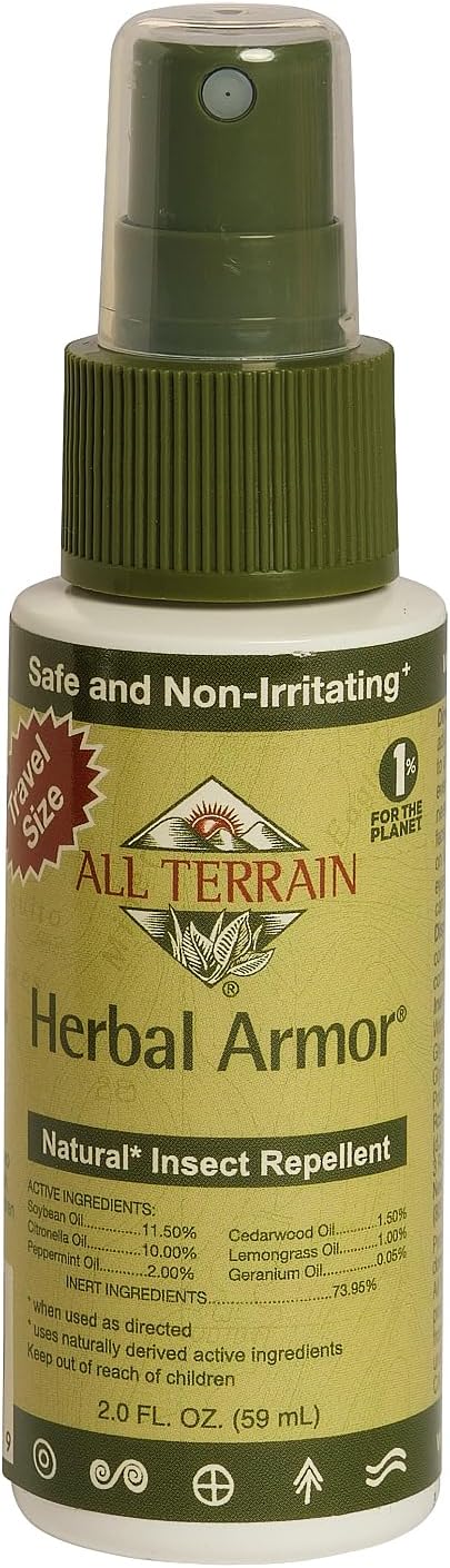 Herbal Armor DEET-Free Pump Spray 2 oz. Travel Size Insect Repellent, Plant-Based and All Natural, Safe for Family and Pets, Mosquito and Bug Protection