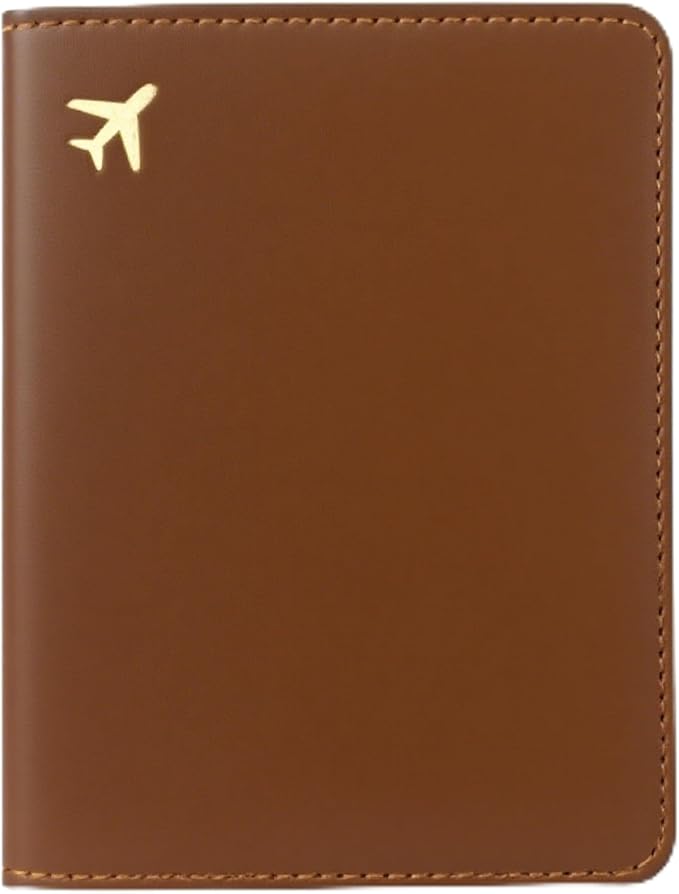 PU Leather Passport Holder Covers Case, Waterproof Rfid Blocking Travel Wallet Passport Holder(Espresso Brown)