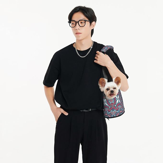 OEDTF Dog Purse Carrier with Safety Buckle, Dog Sling for Puppy and Cats Breathable Waterproof Wear-Resistant Foldable