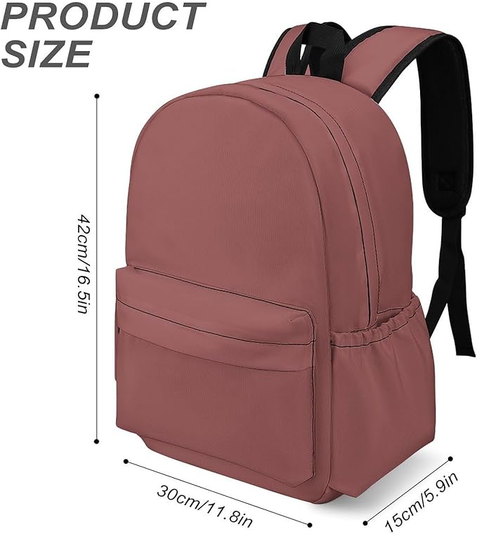 Marsala Backpack Adult Travel Daybag for Women Men College Backpack for Vacation Hiking Camping Bag