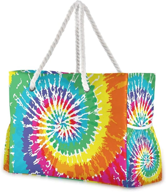 senya Large Beach Shoulder Bags Canvas Tote Water Resistant for Gym Travel Daily