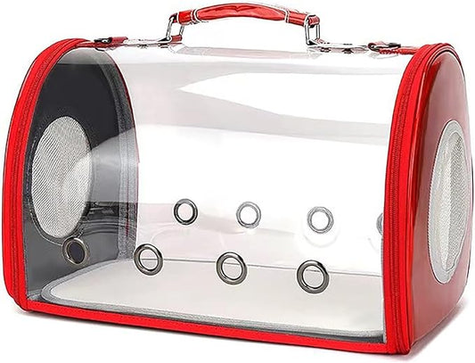 Transparent Capsule Pet Handbag Large Capacity Cat Dog Carrier Two Side Ventilation Holes Portable Travel Carrier for Cats Dogs Lightweight Durable Acrylic Polyester Material