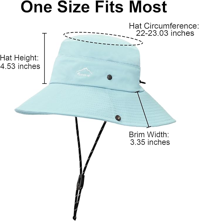 Sun Hats for Women Bucket Hat UV Protection Fishing Hat Wide Brim Safari Hats 2 in 1 Zip-Off Sun Visor Hats UPF 50+