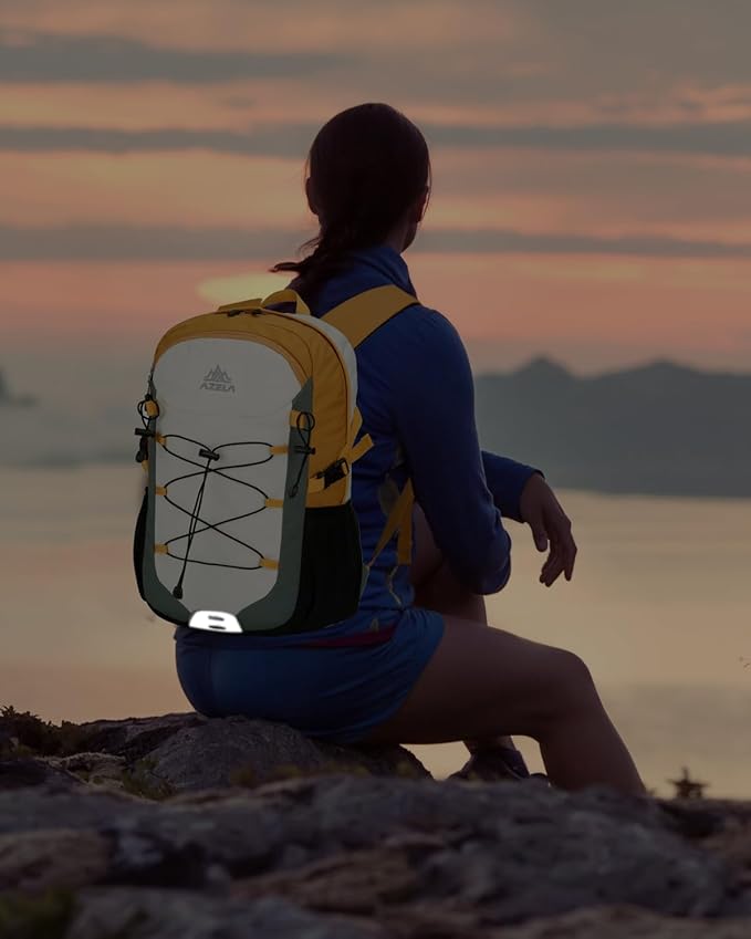 20L Small Lightweight Hiking Backpack with Chest Strap for Men Women, Outdoor Daypack for Travel, Green