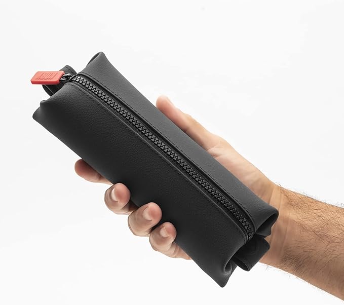 TOOLETRIES The Koby Mini Kit - Silicone Toiletry Organizer, Bathroom Travel Bag - Features Heavy-Duty Zipper, Leak Resistance, Easy to Clean - Charcoal