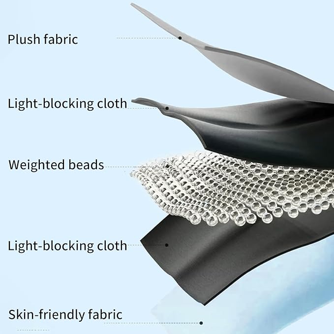 Eye Covers for Sleeping, Breathable Material, 69x12cm, Travel Sleep Eye Cover, Blackout Sleep Protector, Adjustable Design, for Games Holiday Birthday Party Home