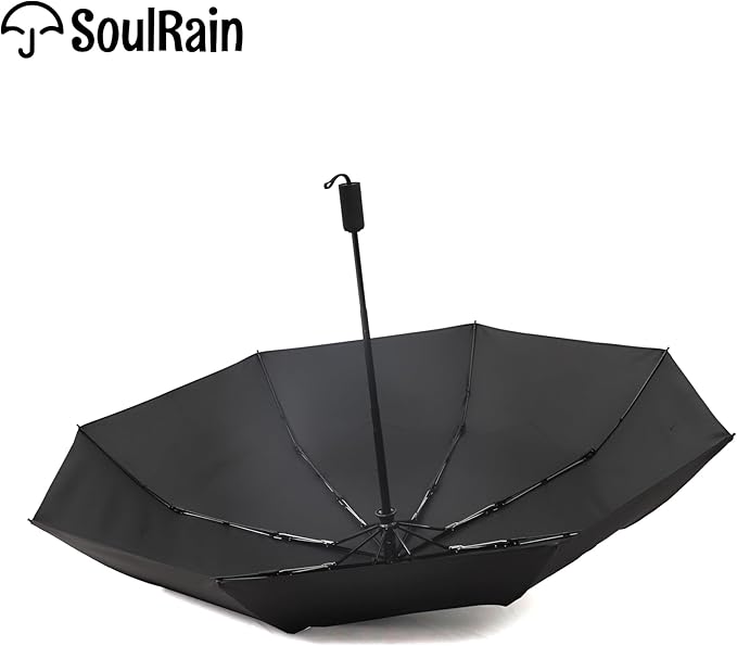 SoulRain Travel Umbrella - Compact Umbrella for Rain - Perfect Large Auto Folding Umbrella - Ideal Car umbrella, Small umbrella, and Travel Companion