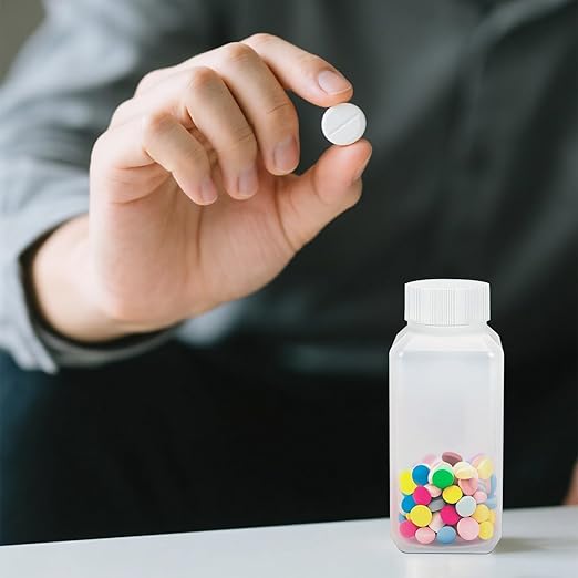 4oz Leak Proof Plastic Bottles with Caps, Laboratory Reagent Bottle, Reusable Small Pill Storage Containers for Travel, Classrooms, Home (6 pack translucent)