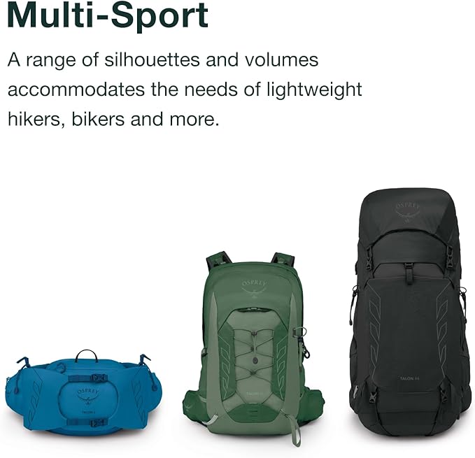Osprey Talon 33L Men's Lightweight Hiking Backpack - Daypack for Travel & Camping, Black/Coal Grey
