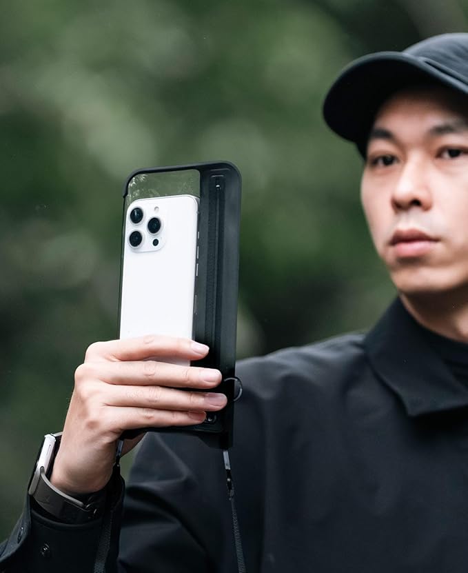 bitplay AquaSeal IPX8 Waterproof Phone Pouch, Outdoor Dry Bag with Adjustable Lanyard for Universal Phone Case, Black