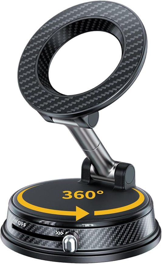 Vacuum Magnetic Phone Holder for Car, Magsafe Car Mount 360 Adjustable Vacuum Suction Cup, Phone Mount for Car Accessories/Windshield/Mirror/Kitchen/Gym for iPhone 17 Pro Max 16 15 14 13