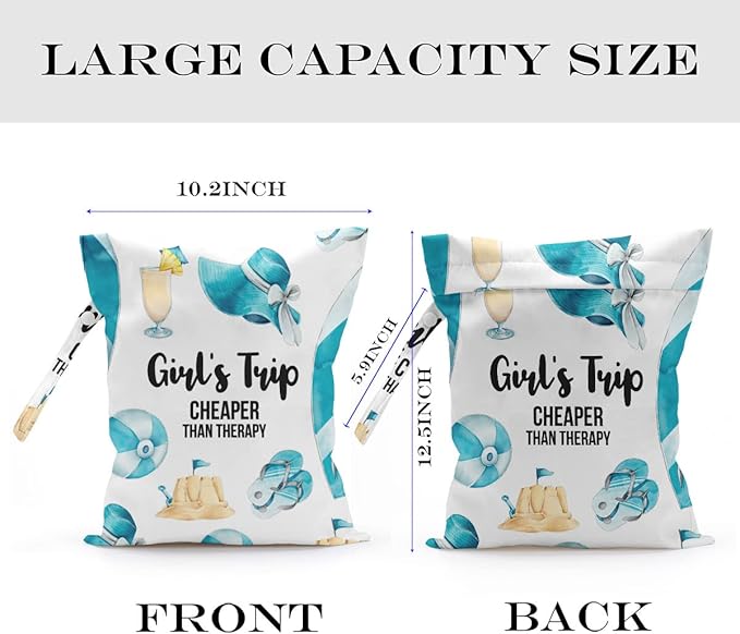Girls Trip Gifts, Wet Bag, Wet Dry Bag, For Swimsuit Travel Vacation Beach Pool Trip Makeup Bags, Bachelorette Party Bestie Gifts for Women Sister Friends