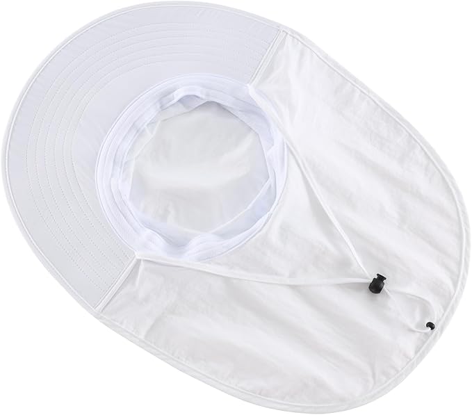 Home Prefer Outdoor UPF50+ Sun Hat Wide Brim Mesh Fishing Hat with Neck Flap