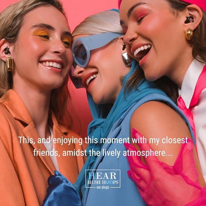 Hush Hoops Ear Plugs, Ultra-Soft Reusable Silicone Plugs with Horseshoe Shape for Comfort, Designed for Sleep and Sound Suppression, 17dB (NRR) Noise Reduction Rating, Teal, 1 Pair with Travel Case