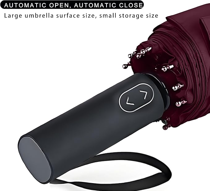 MRTLLOA 49/54/62 Inch Large Folding Golf Umbrella, Oversize Double Canopy Vented 10 Ribs Windproof Compact Travel Umbrellas for Rain