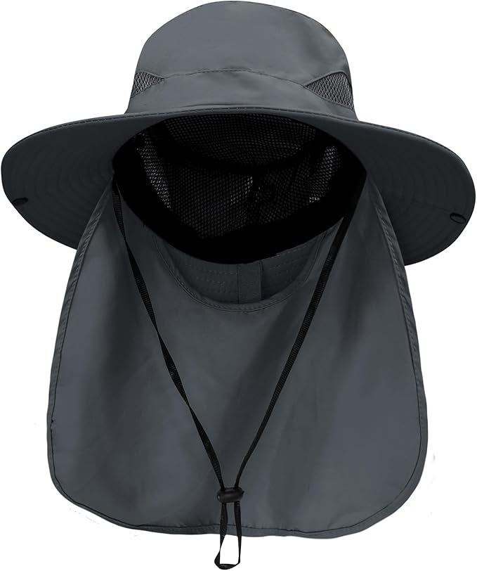 PFFY Sun Bucket Hats for Men Women 3” Wide Brim UPF 50+ Fishing & Beach Hat