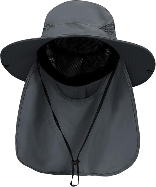 PFFY Sun Bucket Hats for Men Women 3” Wide Brim UPF 50+ Fishing & Beach Hat