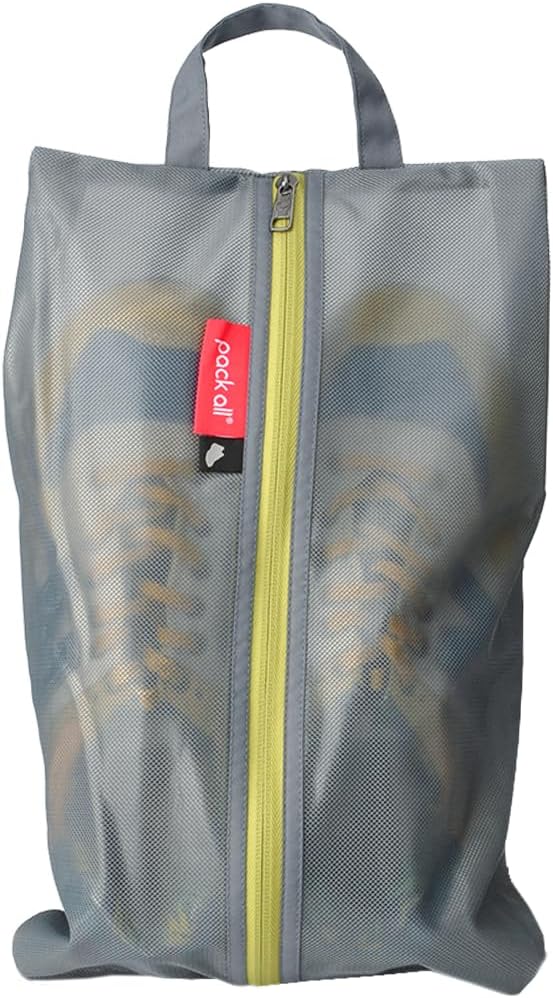 pack all Shoe Bag for Travel, Water-Resistant Shoe Pouch for Gym, Odor-Resistant Soccer Cleats Bag for Sport (Dual Pocket Version)