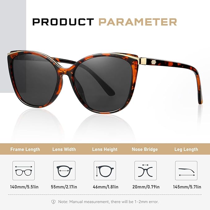 Trendy Cat Eye Sunglasses for Women Fashion Cateye UV400 Protection Glasses CL22017