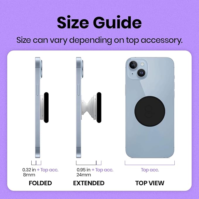 OnTheGrip Cute Natural Seashell Design Heart Shape Collapsible Mobile Phone Grip Stand Holder for Smartphone Tablet Cell Phone Accessory (Aqua Blue)