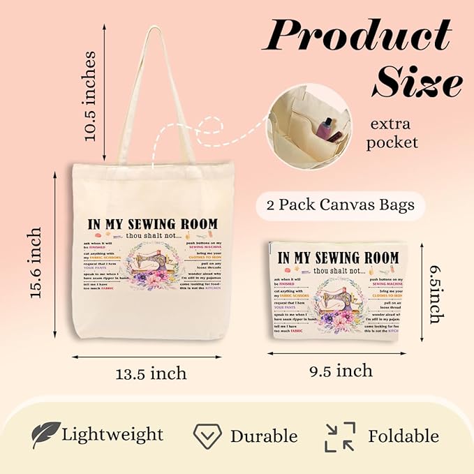 Writer Sewing Doctor Seam Principa Cosmetic Makeup Bag Beach Canvas Tote Bag for Women Girls Christmas Birthday