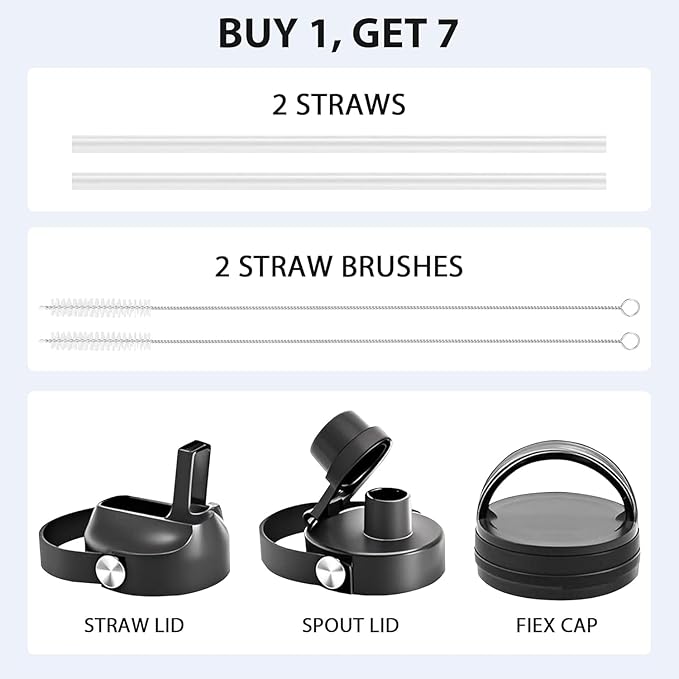 HYDROWION 32 oz Insulated Water Bottle, Car Water Bottle Holder - Double Wall Vacuum Insulated Travel Bottle with Straw Lid, Spout Lid and Flex Cap - Cold for 24H, Hot for 12H, Blue - Lake Green