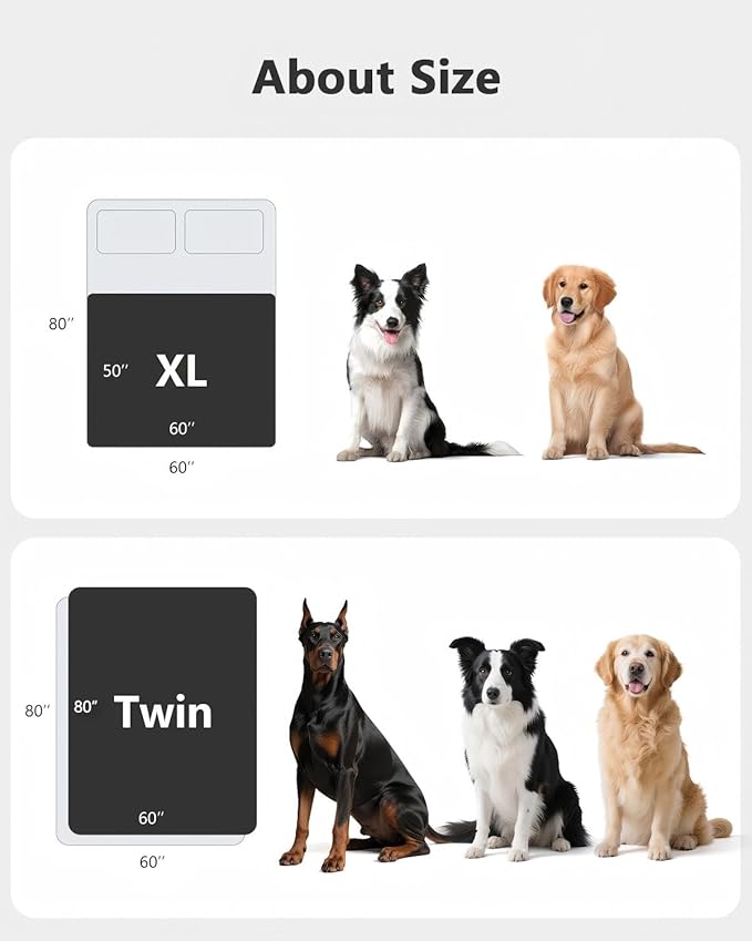 PJYuCien Large Dog Blankets, 80" x 60" Soft Plush Throw Blanket for Large Dogs, Reversible Fleece/Sherpa Pet Throw, Washable Furniture Cover for Sofa/Bed, Brown