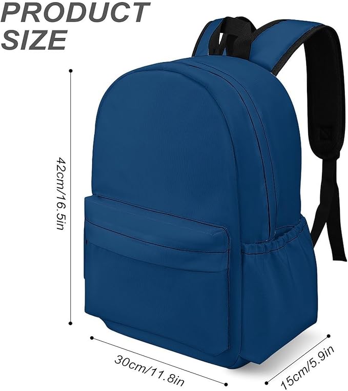 Tibetan Blue Backpack Adult Travel Daybag for Women Men College Backpack for Vacation Hiking Camping Bag