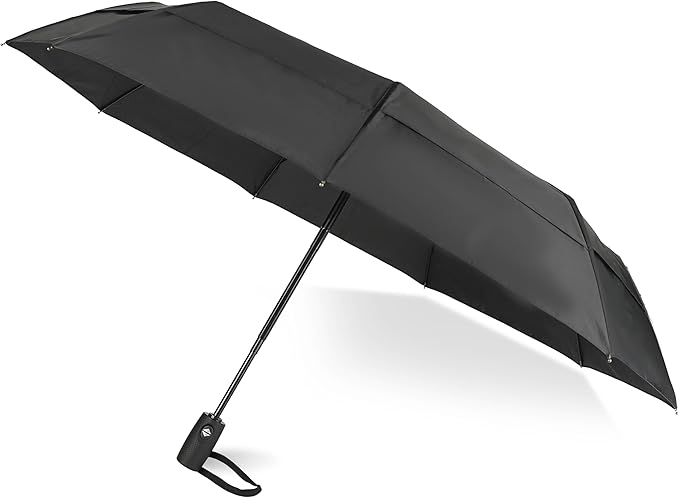 WOLNOS Umbrella Windproof Travel for Rain - Easy Auto Open Close, Durable & Compact Umbrellas, Waterproof Canopy - Backpack, Purse, Portable Umbrella for Travel