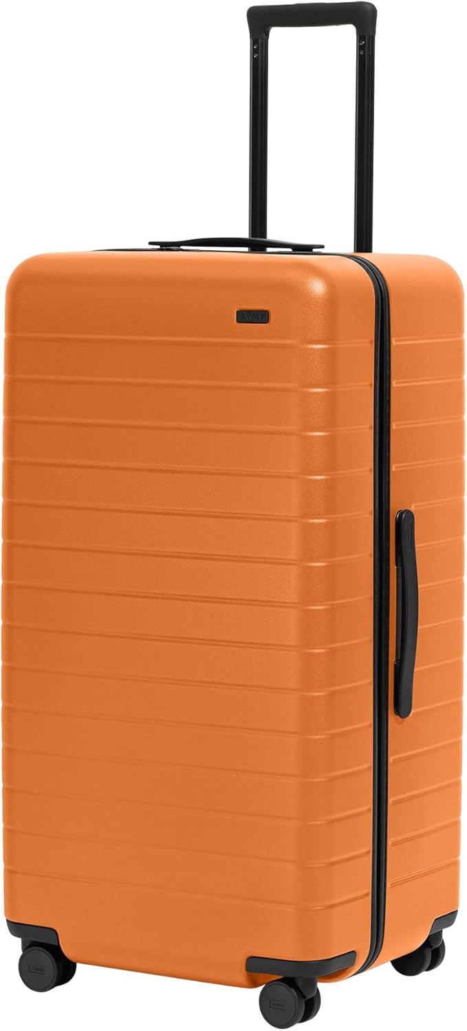 Away Large Trunk Luggage, 31 Inch Hardside Suitcase with Spinner Wheels, Lightweight & Durable, TSA Lock, Ideal for Long Trips, Sorbet Orange