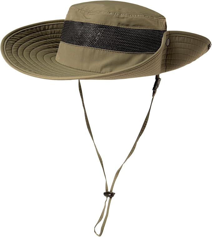 Oversized XL XXL Waterproof Sun Hat for Big Heads Mesh Bucket Hat Wide Brim Adjustable Packable Hiking Beach Fishing