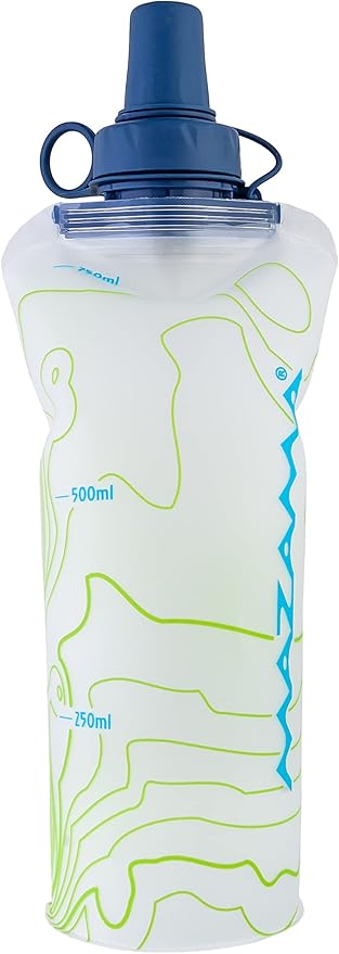 Mazama Aquabend, Collapsible Soft Water Bottle Leakproof Bite Valve Reusable BPA-Free Ultralight Travel Water Bottle Flask for Running, Gym, Camping, Hiking, Travel, Sports. (750ml)