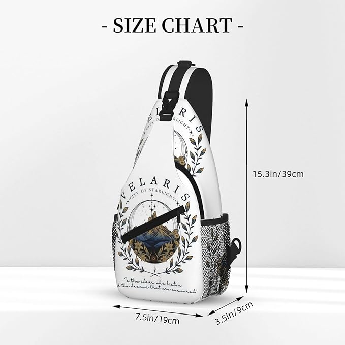 Velaris City Of Starlight Crossbody Bag Trendy Sling Bag Bakpack Casual Chest Bags Daypack For Hiking Walking Travel Running(3)