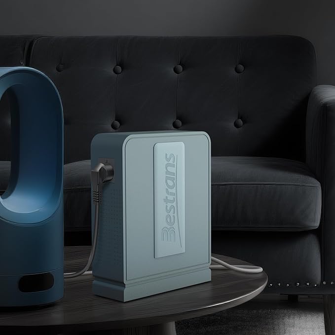 1000W Step Up Transformer 110v to 220v Converter, Heavy Duty Voltage Converter 110v to 220v with Dual Outlets, Overload Protection & Ultra-Quiet Design for Home Appliances, Grey Green