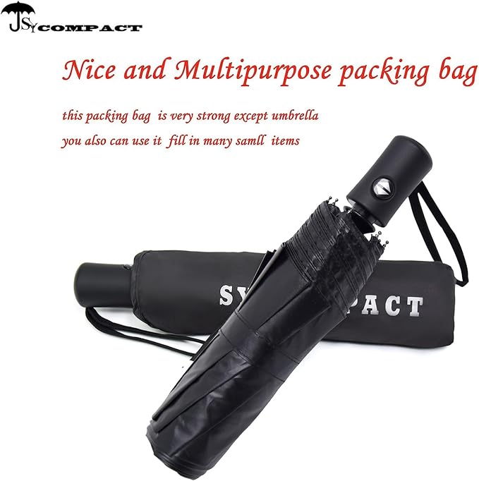 SY COMPACT Umbrella Automatic Travel Waterproof Light Folding Umbrellas Easy Carry for Women and Men
