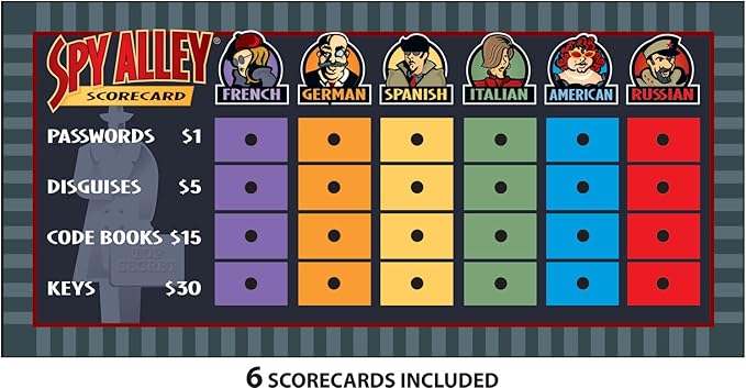 Spy Alley - Mensa Award-Winning Strategy Game - Social Deduction & Bluffing Board Game - Family Game Night Fun - Ages 8+ for 2-6 Players