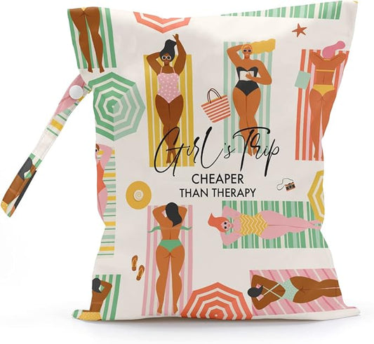 Wet Bag, Wet Dry Bag, Wet Bag for Swimsuit, Travel, Beach, Pool, Diapers, Dirty Yoga Gym Clothes, Makeup Bag, Waterproof Reusable s Weekend Bag for Women s Trip Gifts