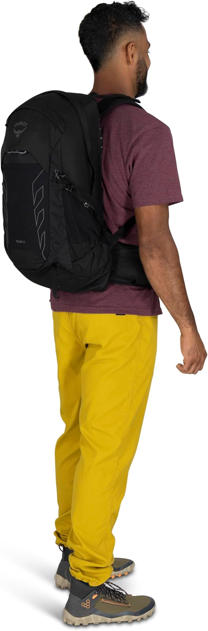 Osprey Talon 22L Men's Lightweight Hiking Backpack - Small Daypack for Travel & Camping, Black/Coal Grey