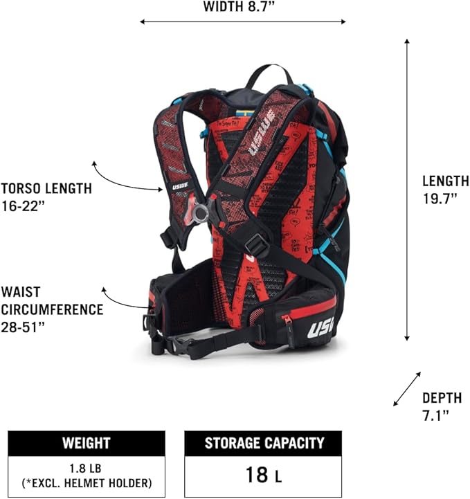 USWE Hajker, Hiking Backpack, Adventure Daypack with Waterproof Rolltop, for Men and Women