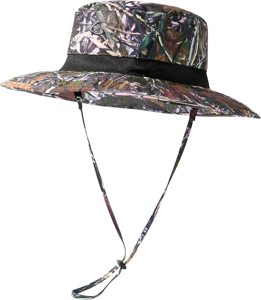 Oversized XL XXL Waterproof Sun Hat for Big Heads Mesh Bucket Hat Wide Brim Adjustable Packable Hiking Beach Fishing