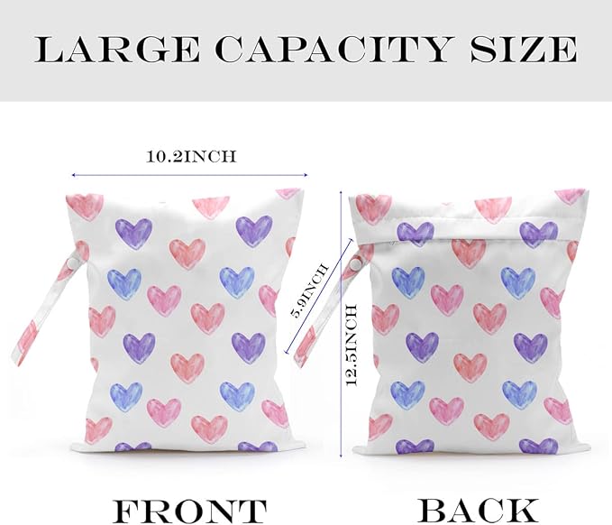 2 Pcs Wet Bag, Wet Dry Bag, Wet Bag for Swimsuit, Travel, Beach, Pool, Diapers, Dirty Yoga Gym Clothes, Toiletries, Makeup Bag, Lemon Decor Lemon Gifts Birthday Gift Ideas for Women s.