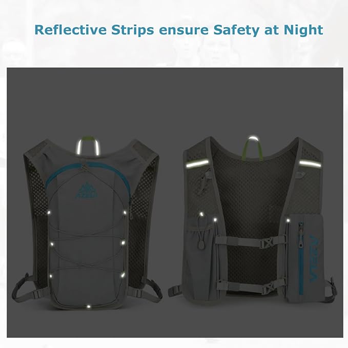 YAPJEB Lightweight Hydration Pack Backpack Vest, Optional 1.5L 2L BPA Free Water Bladder - Leakproof Breathable for Men Women Running Hiking Cycling Marathon