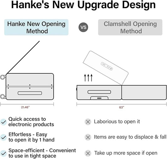 Hanke Grace Hard Shell Suitcases with Wheels,20 Inch Carry On Luggage Airline Approved with Aluminum Frame, Travel suitcase with Front Pocket Travel Luggage for Short Business Trips, Bamboo Green.