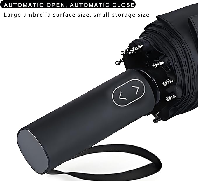 MRTLLOA 49/54/62 Inch Large Folding Golf Umbrella, Oversize Double Canopy Vented 10 Ribs Windproof Compact Travel Umbrellas for Rain