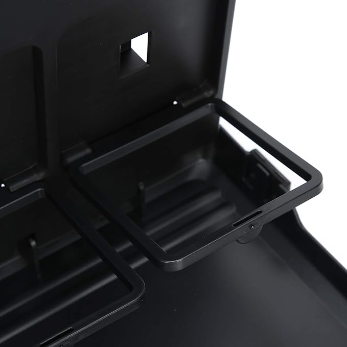 Car Food Tray Multi Functional Portable Folding Car Vehicle Seat Food Meal Snack Tray with Cup Holders and Storage Pocket for Travel Road Trips Plastic Compact Size