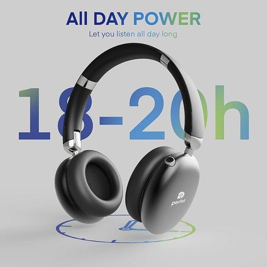 M2 Black Wireless Over The Ear Headphones with Deep bass, Head Mounted Bluetooth Earphones Foldable and Noise Cancelling Stereo Sports Earphones, Suitable for Smartphones, Tablets