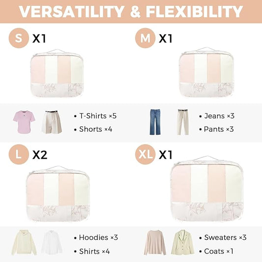 BAGAIL 9 Set Packing Cubes Luggage Packing Organizers for Travel Accessories