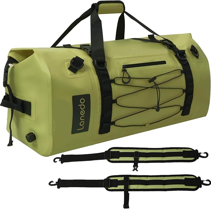 80L Dry Bag Large Waterproof Bag Roll-Top Heavy Duty Fishing Duffel Bag with Durable Straps & Handles for Kayaking Paddle boarding Boating Rafting Fishing