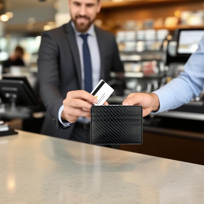 DuskDrapes Leather Wallet with AirTag-RFID Blocking Bifold Wallet for Men, Slim Credit Card Holder with ID Window.Card Slots & Cash Pocket, Brown Leather Wallet for Daily & Travel Use (Style A)